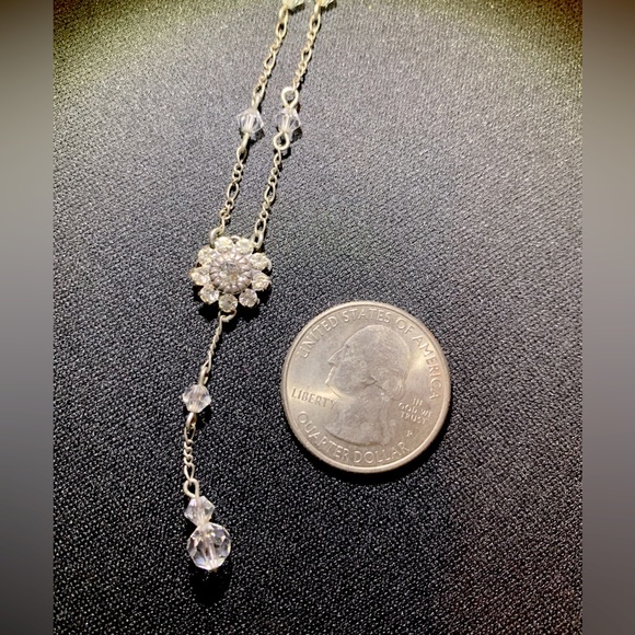 Cz Floral Choker Necklace - NWOT - Picture 3 of 3